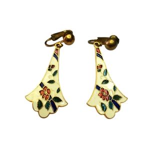 Vintage clip on dangle earrings